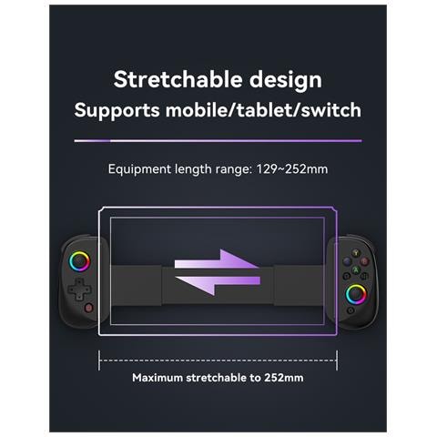 Gamepad Wireless Estensibile D8 Per Telefoni E Tablet White - Foto 2