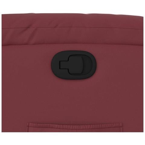 Poltrona Reclinabile Rosso Vino in Similpelle - Foto 9