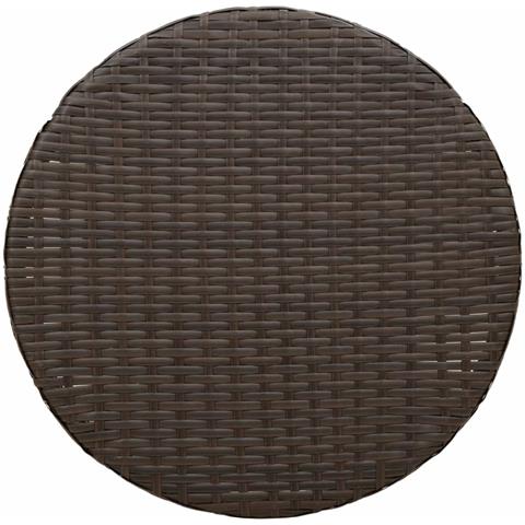 Set Bistrò 3 pz con Cuscini Marrone in Polyrattan - Foto 9