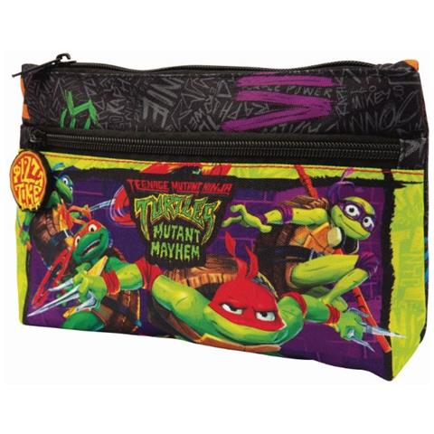 Astuccio Turtles maxi bustina con 2 zip - Foto 1