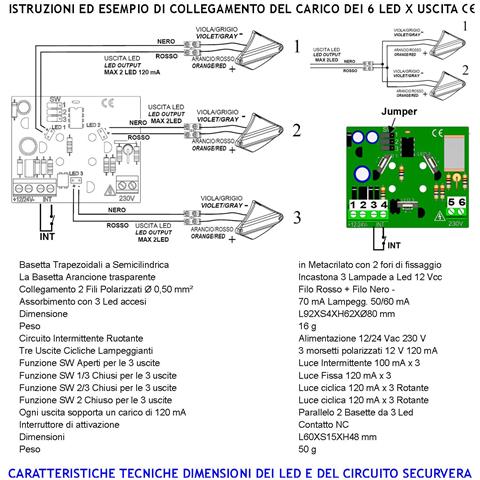Segnale Ingombro Arancione Ovale Piatto 3 Led Alta Luminosità Luce Fissa Basetta Da 3 Led Aliment. 12 Vcc Assorb. 70 M - Foto 2