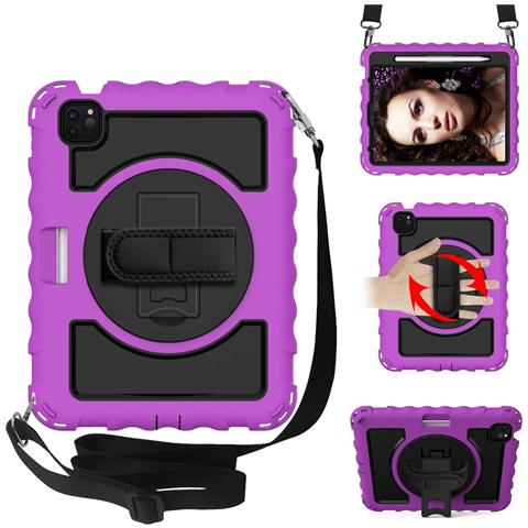 Custodia Per Ipad Pro 11"" Con Supporto E Tracolla Viola - Foto 4