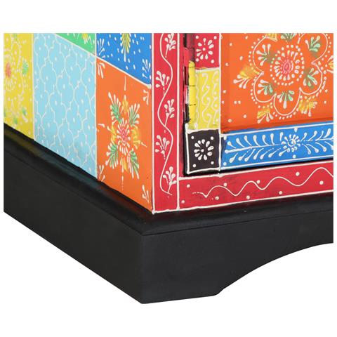 Mobile TV  Multicolore 100x35x50 cm in Legno Massello di Mango - Foto 9