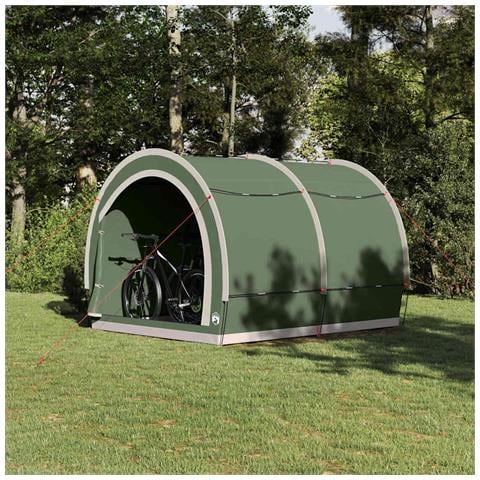 Tenda porta biciclette con tetto Verde 256 x 222 x 182 cm - Foto 2
