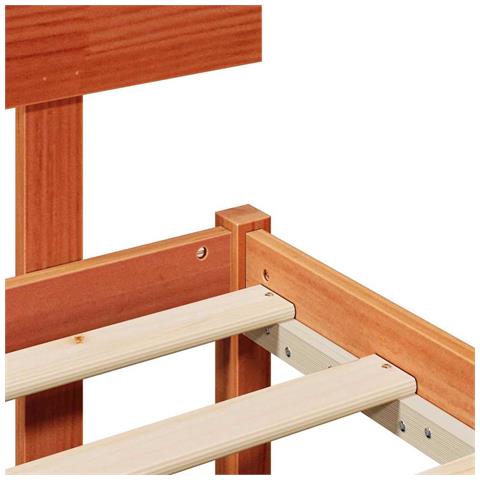 Struttura del letto Marrone 75 x 190 cm Legno massello di pino - Foto 9