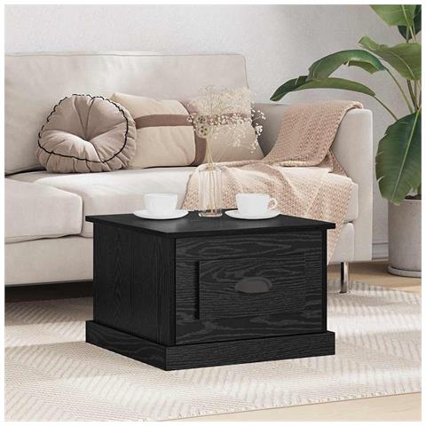 Tavolino da salotto with Drawer Rovere nero 50 x 50 x 35 cm - Foto 2