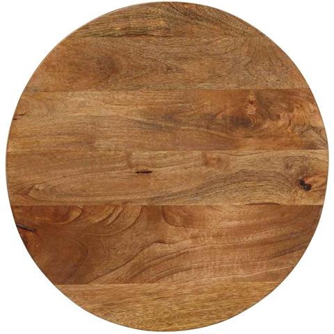 Piano per Tavolo Ø 40x2,5cm Rotondo in Legno Massello di Mango - Foto 2