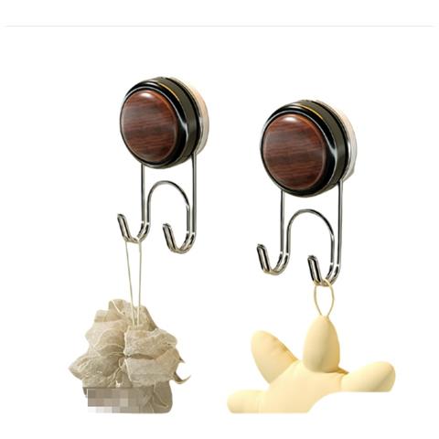 2 Pezzi Porta Asciugamani Da Bagno A Muro Senza Trapano, Ganci Adesivi Resistenti Black - Foto 1