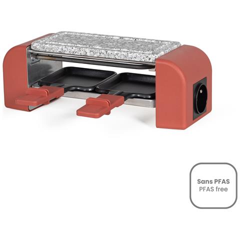 Griglia Per Raclette Per 2 Persone, 450 W, Rossa - Doc310r - Foto 1