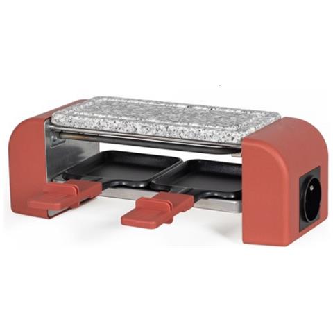 Griglia Per Raclette Per 2 Persone, 450 W, Rossa - Doc310r - Foto 2