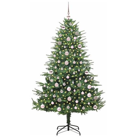 Albero di Natale artificiale preilluminato con set di palline - Foto 2