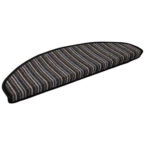Tappetini per scale autoadesivi 15 pcs Antracite 65 x 21 x 4 cm - Foto 1
