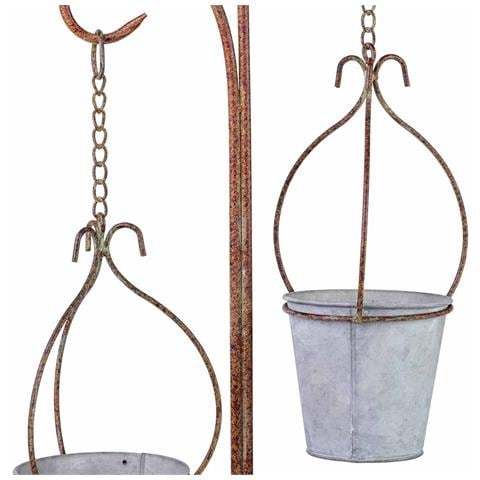 Supporto In Metallo Per 2 Vasi Rame 27,94x24,13x92,71h Cm - Foto 6