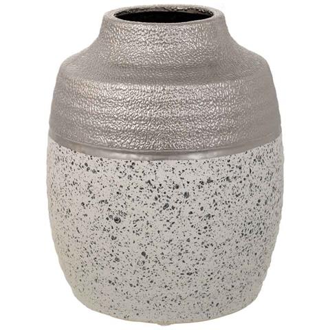 Vaso In Ceramica Argento 16x16x20h - Foto 1