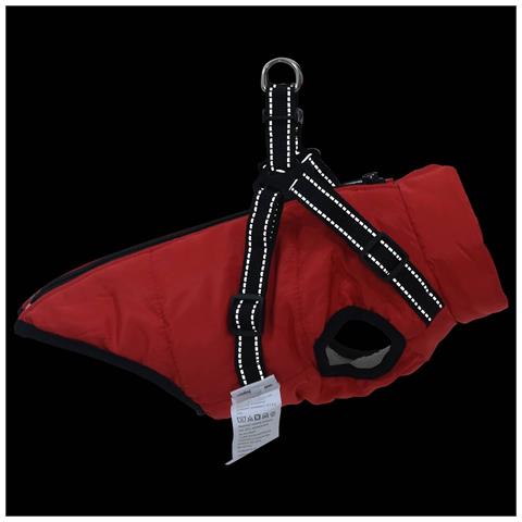 Cappotto per Cani con imbracatura Rosso L40 Pile e Poliestere - Foto 9