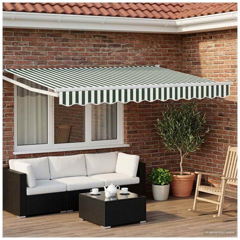 Tettuccio Elettrico Retrattile Verde e Bianco 3,5 x 2,5 m - Foto 2