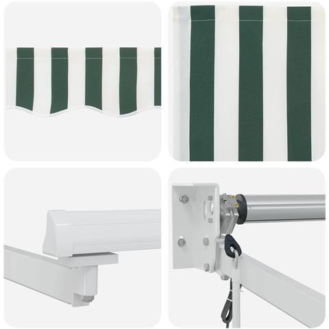 Tettuccio Elettrico Retrattile Verde e Bianco 3,5 x 2,5 m - Foto 9