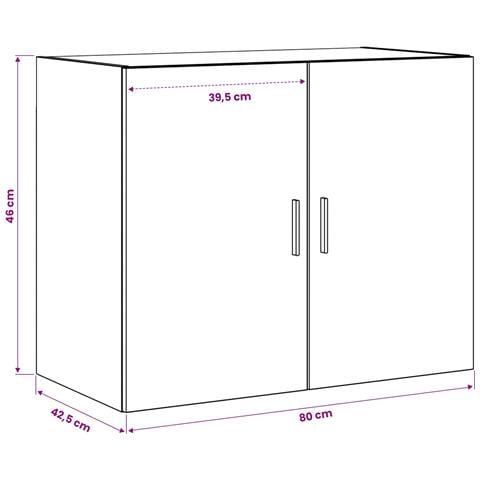 Armadietto a muro Legno antico 80 x 42,5 x 64 cm - Foto 7