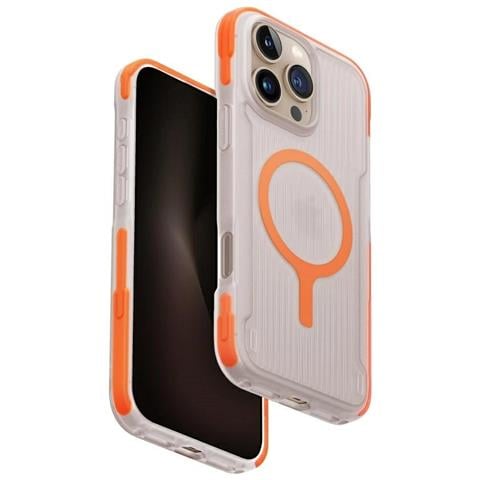 Uniq Combat Active Magclick Custodia Di Ricarica Per Iphone 16 Pro Max - Arancione - Foto 1