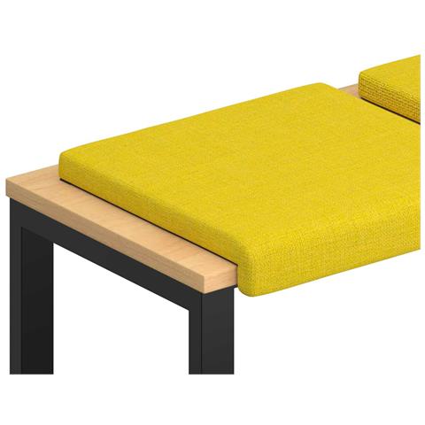 Cuscino per panchina 2 pz Tessuto Giallo Chiaro - Foto 1
