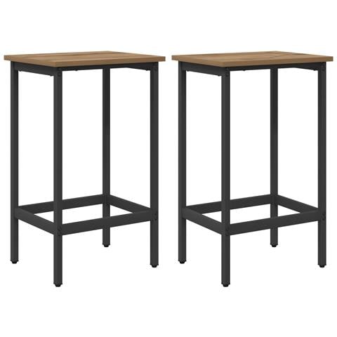 Sgabello da bar 2 pz Rovere Artigianale 40 x 32 x 64 cm - Foto 1