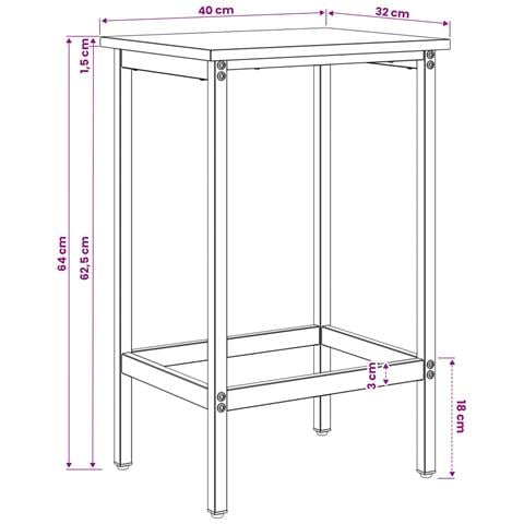 Sgabello da bar 2 pz Rovere Artigianale 40 x 32 x 64 cm - Foto 6
