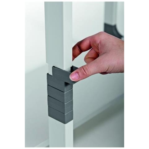 Scrivania Porta Computer con ruote - Grigio - Foto 2