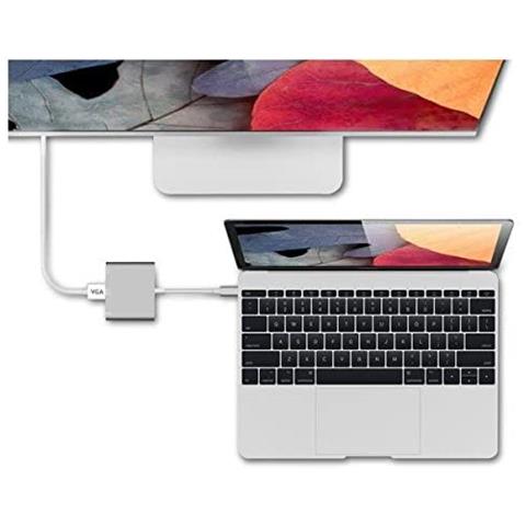 Mini Docking Station Universale per Laptop USB-C 3.1 / USB-A 3.0 Colore Argento - Foto 2