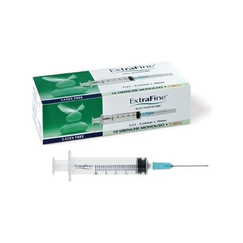 Siringa Extrafine 5 Ml Gauge 23 0,60x30mm 10 Pezzi - Foto 1