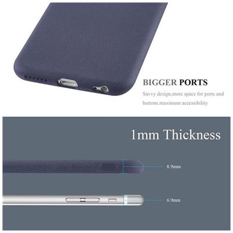 Cadorabo Custodia Compatibile Con Apple Iphone 6 / Iphone 6s In Frost Blu Scuro - Coperchio Protettivo In Silicone Tpu Flessibile - Foto 9