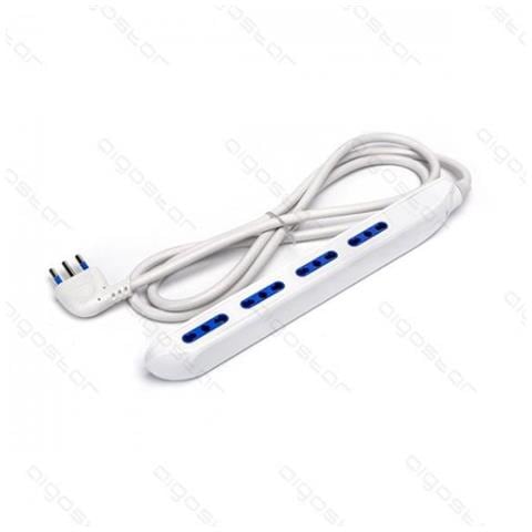 Multipresa Ciabatta Elettrica 4 Posti Sottile -cavo Da 1,5 Metri-spina 16a 250v-3500w- Con Protezione Bambini - Foto 2