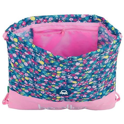 Zainetto Con Cordini Benetton Blooming Rosa - Foto 5