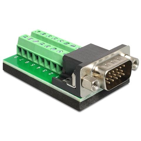 65424 VGA 16p Nero, Verde, Argento cavo di interfaccia e adattatore - Foto 1