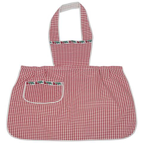 Pack 6 Pezzi Grembiule Alto Pettorina Cucina Chef Casa Barbecue Quadretti Con Tasche Modello Alberica   - Foto 6