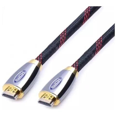 Cavo HDMI Full HD ad Alta Velocità con Ethernet 3m - Grigio Metallizzato / Oro - Foto 1