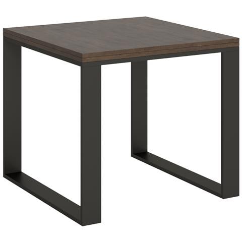 Tavolo Apribile 90x90/180 Cm Tecno Libra Telaio Antracite - Noce - Foto 4