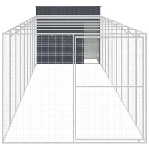 Casetta Cani Con Corsa Antracite 214x1069x181cm Acciaio Zincato - Foto 2