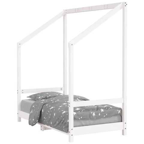 Giroletto Per Bambini Bianco 70x140cm In Legno Massello Di Pino - Foto 2