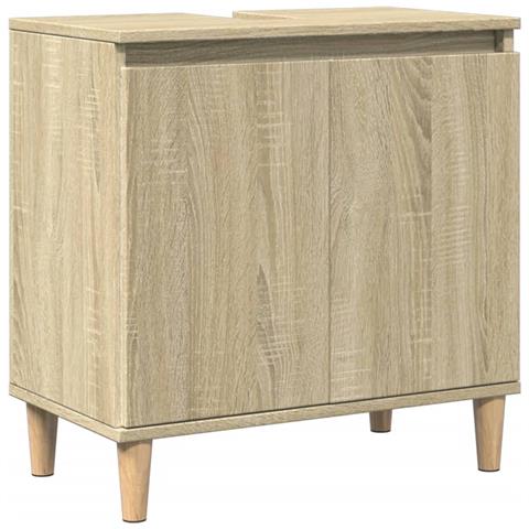 Mobile Lavabo Rovere Sonoma 58x33x60 Cm In Legno Multistrato - Foto 2