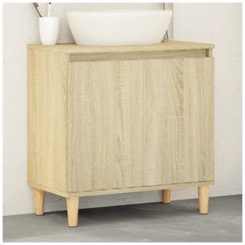 Mobile Lavabo Rovere Sonoma 58x33x60 Cm In Legno Multistrato - Foto 1