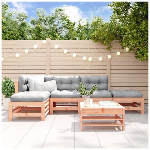 Set Salotto da Giardino 6 pz in Legno Massello di Douglas - Foto 6