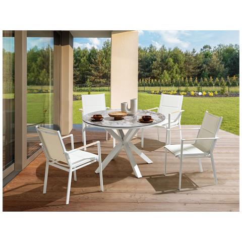 Set Da Pranzo Metallo Bianco Maletto / Busseto - Foto 1