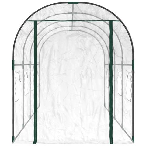 Serra Trasparente 160x400x190 cm PVC Acciaio Verniciato Polvere - Foto 3