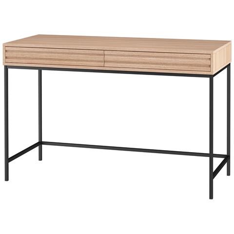 Celine Scrivania Con 2 Cassetti In Agglomerato Di Rovere - Foto 1