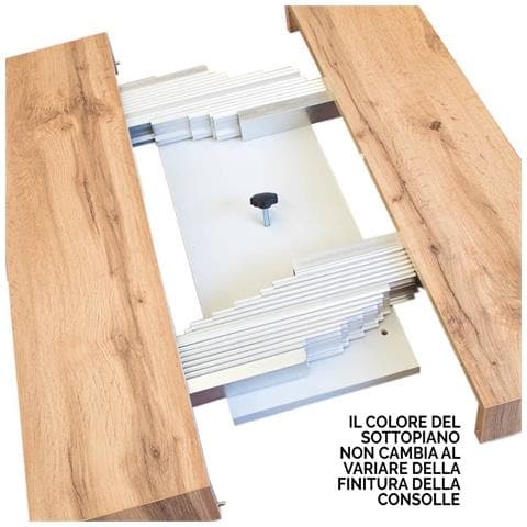 Consolle Allungabile 90x40/196 Cm Saki Small Cemento Gambe Bianche - Foto 4