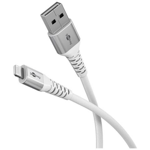 Goobay Lightning Auf Usb-a Supersoftes Textilkabel Mit Metallsteckern, 1 M (74511) - Foto 1