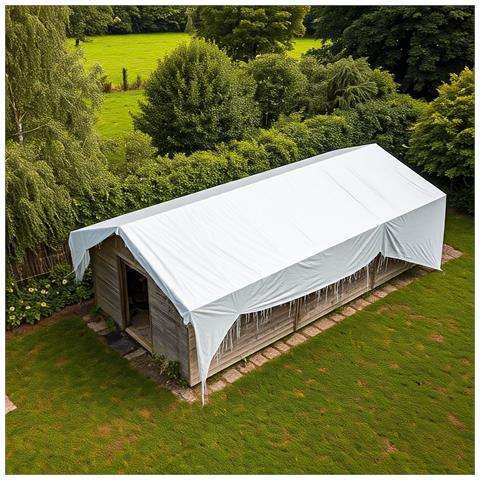 Telo Di Copertura Bianco 180 G/m² 4 X 7 (28m²) - Foto 2