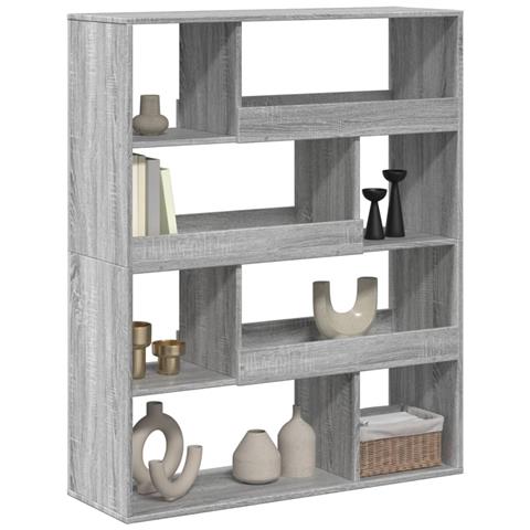 Libreria Grigio Sonoma 100x33x125,5 Cm In Legno Multistrato - Foto 3