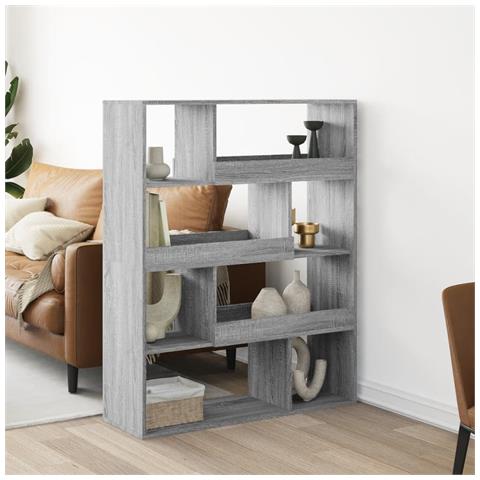 Libreria Grigio Sonoma 100x33x125,5 Cm In Legno Multistrato - Foto 1