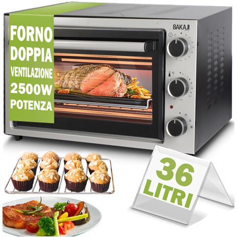 Forno Elettrico 36 Litri 1600w Fornetto Ventilato Timer E Spegnimento Automatico - Foto 1